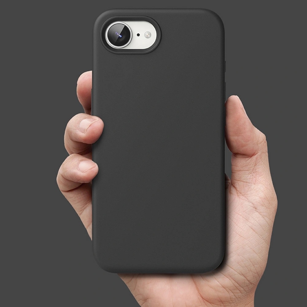 Etui Ringke Silicone Magnetic do Apple iPhone 16e, czarne.